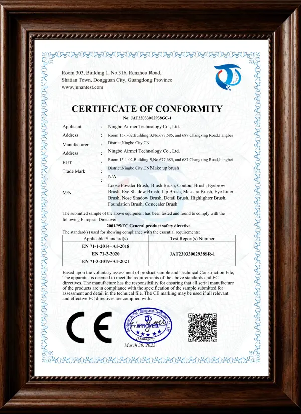 CE Conformity Certificate