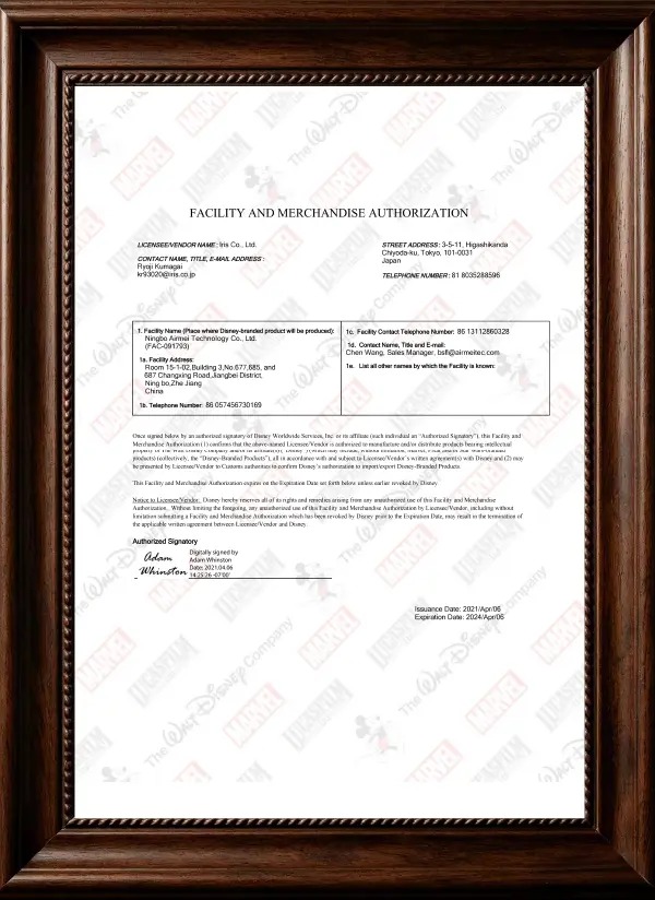 Disney Authorization