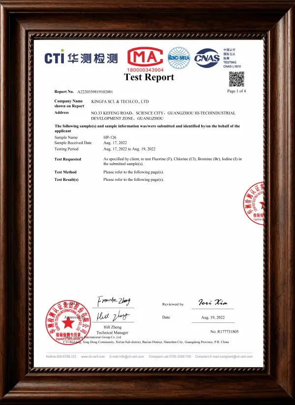 CTI Material Safety Report
